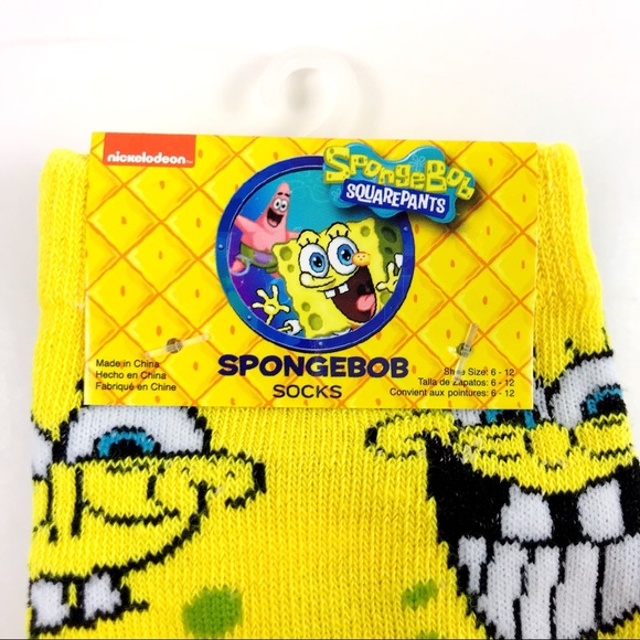 Mens Nickelodeon SpongeBob SquarePants Socks 6-12 - Picture 2 of 5